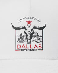 White Travis Mathew Down South Dallas Snapback Hat