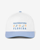 White Travis Mathew Bring The Sunscreen Snapback Hat