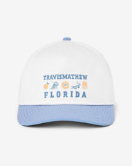 White Travis Mathew Bring The Sunscreen Snapback Hat