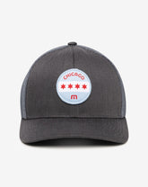 Heather Grey Pinstripe Travis Mathew Midway Fitted Hat
