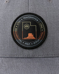 Heather Quiet Shade Travis Mathew Four Corners Fitted Hat