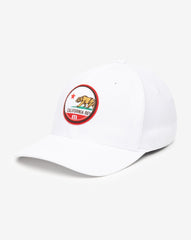 White Travis Mathew Cali Patch 3.0 Fitted Hat