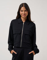 Black Travis Mathew Friday Doubleknit Utility Jacket