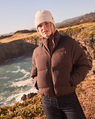 Coffee Grounds Travis Mathew Moontide Bonded Puffer Jacket