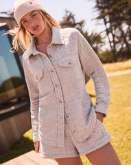 Heather Savannah Tan Travis Mathew Cloud Coastal Quilted Shacket