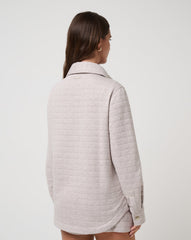 Heather Savannah Tan Travis Mathew Cloud Coastal Quilted Shacket