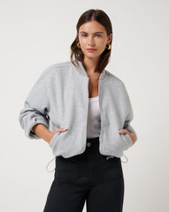 Heather Light Grey Travis Mathew Rustic Retreat Bomber