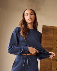 Navy Blazer Travis Mathew Cloud Terry Crew