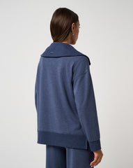 Heather Navy Blazer Travis Mathew Save The Day Cloud Half Zip 2.0