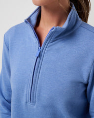 Heather Baja Blue Travis Mathew Chance Encounter 2.0 Cloud Half Zip