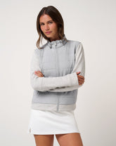 Heather Light Grey Travis Mathew Skyloft Soft Espresso Martini Full Zip