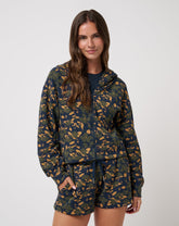 Navy Blazer Floral Multi Travis Mathew Cloud Fleece Printed Hoodie