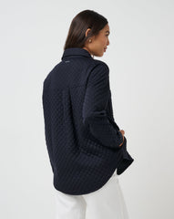Black Travis Mathew Diamond Quilted Shacket