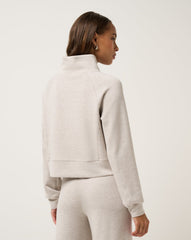 Heather Savannah Tan Travis Mathew Skyloft Soft Funnel Neck