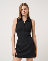 Black Travis Mathew Moveknit Rib Zip Polo