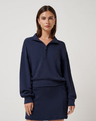 Navy Blazer Travis Mathew Skyloft Soft Echo Half Zip