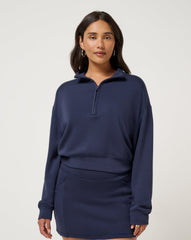 Navy Blazer Travis Mathew Skyloft Soft Echo Half Zip