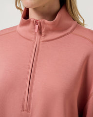 Brick Dust Travis Mathew Skyloft Soft Echo Half Zip