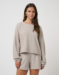 Heather Island Fossil Travis Mathew Coastal Rib Yacht Me Pullover