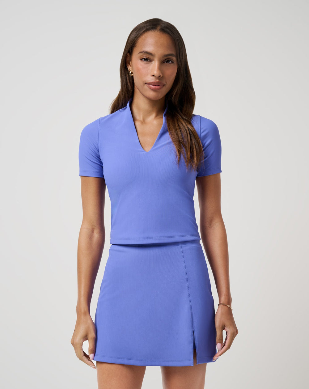Baja Blue Travis Mathew Moveknit Rib Limitless Top