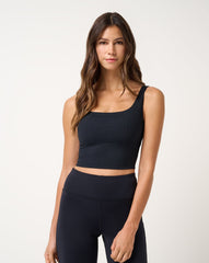 Black Travis Mathew Moveknit Rib Sport Top