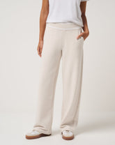 Heather Brazillian Sand Travis Mathew Cloud Fleece Clubside Wide Leg Pant