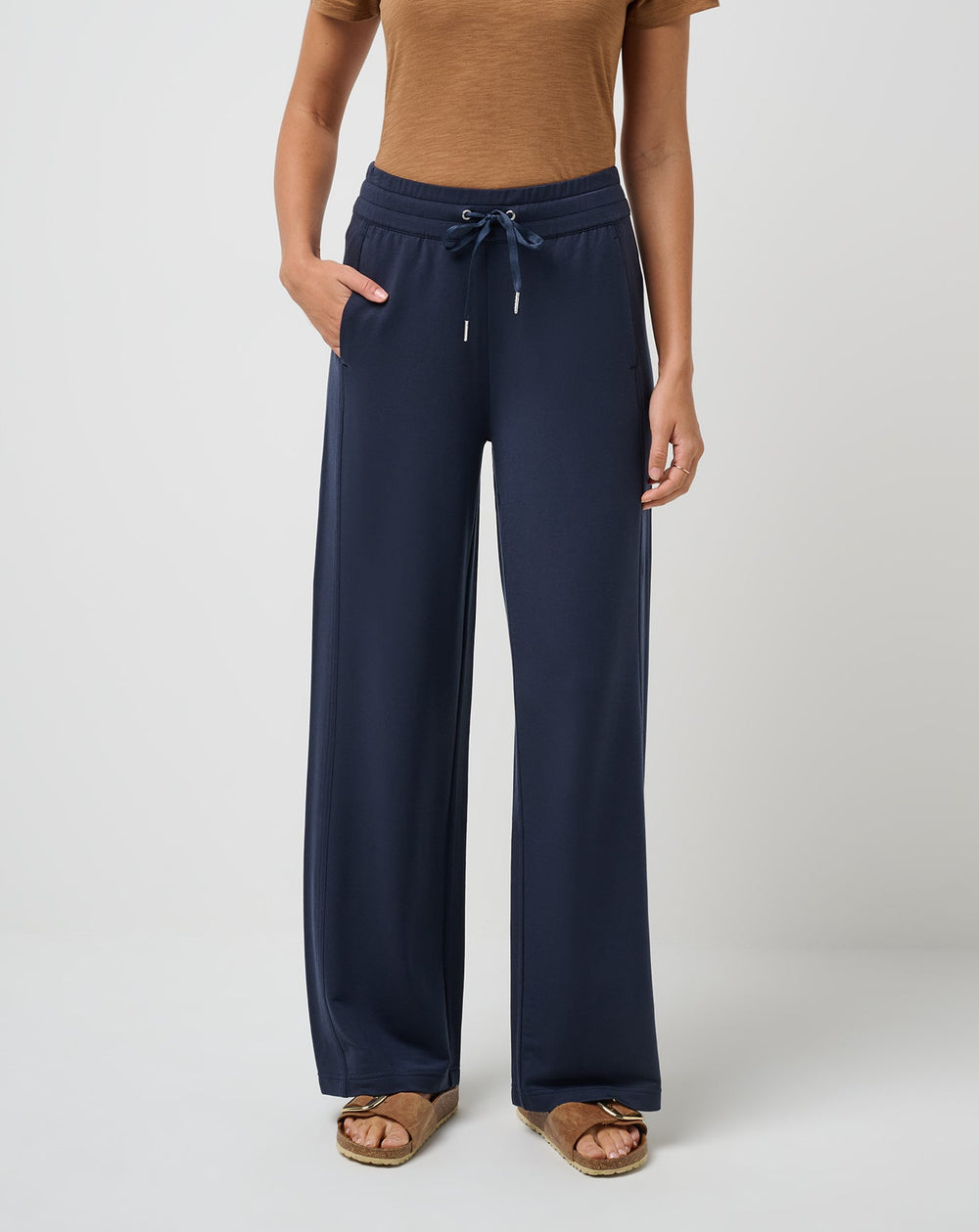 Navy Blazer Travis Mathew Cloud Terry Wide Leg Pant