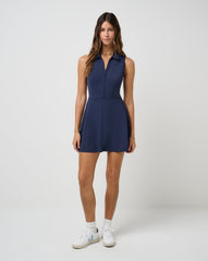 Navy Blazer Travis Mathew Moveknit Sleeveless Polo Dress 2.0