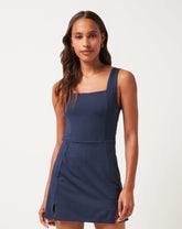 Heather Navy Blazer Travis Mathew Moveknit Sleeveless Dress