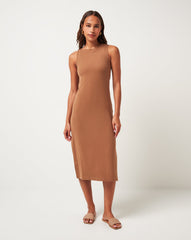 Chestnut Travis Mathew Cloud Rib Hadley Wood Dress