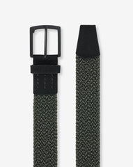 Dark Olive Travis Mathew Full Bar Stretch Woven Belt