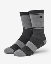Heather Grey Pinstripe Travis Mathew Baja 2.0 Crew Sock