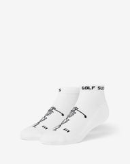 White Travis Mathew Golf Sucks Ankle Sock