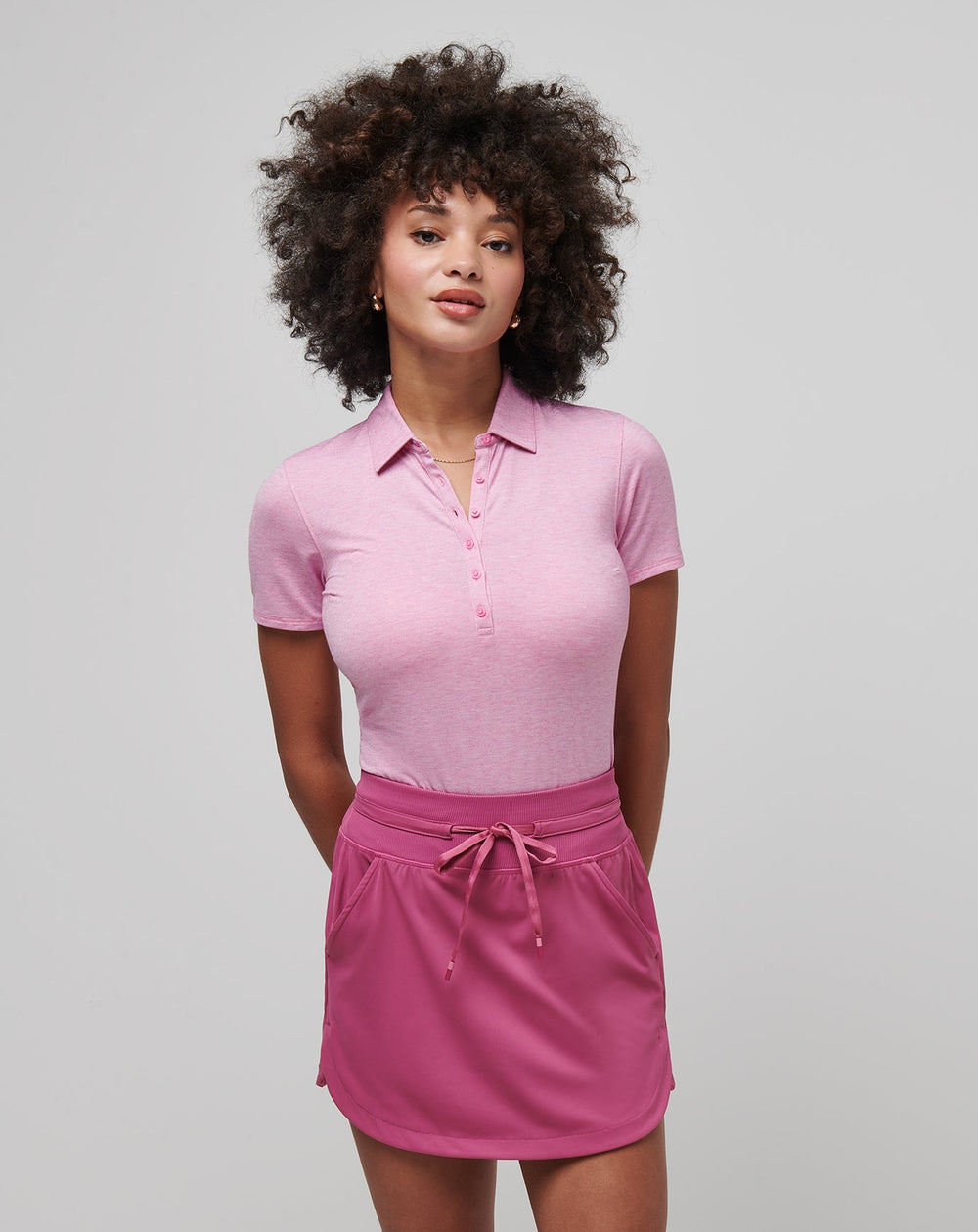 Heather Red Violet Travis Mathew Featherweight Active Polo