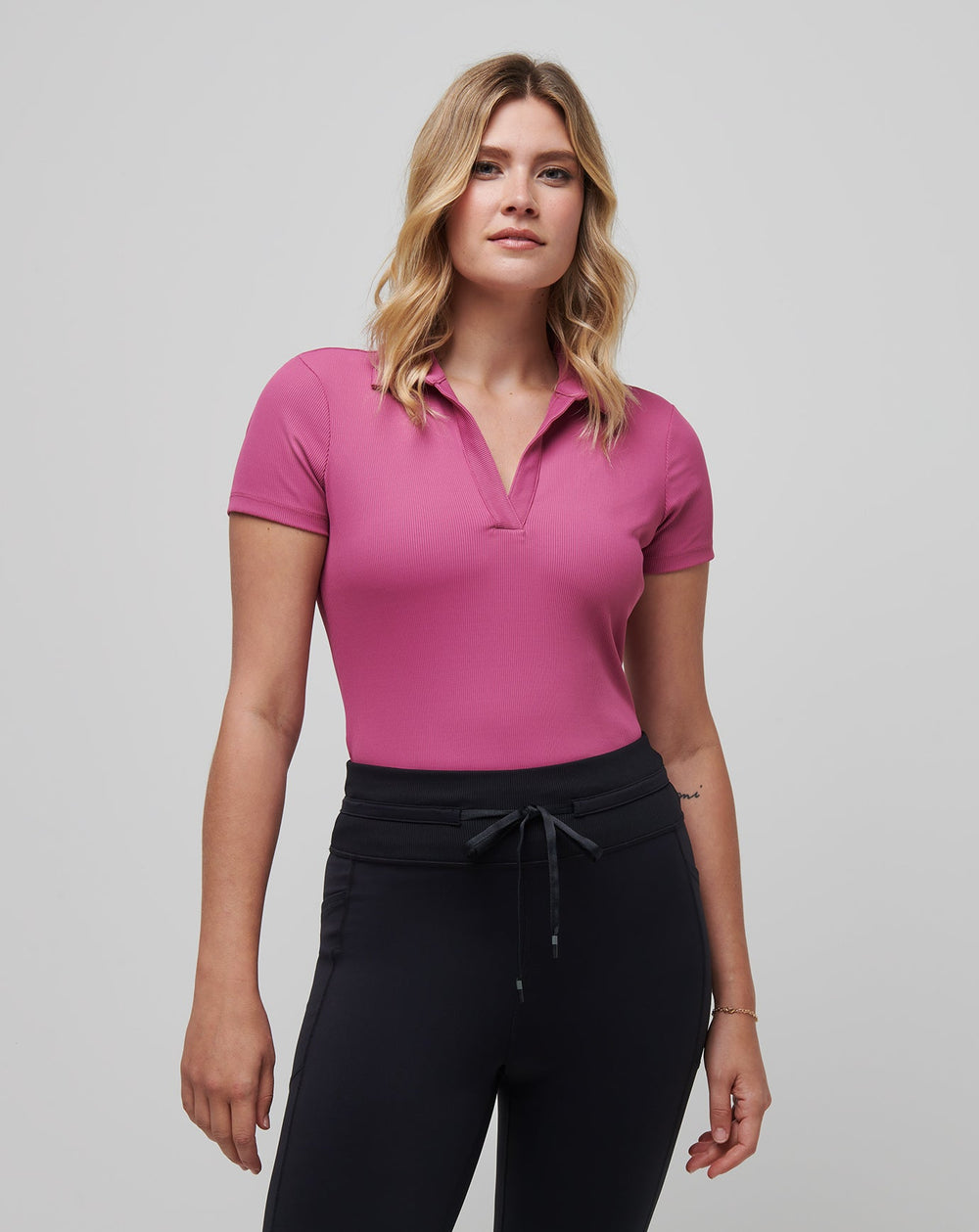 Red Violet Travis Mathew Moveknit Vneck Polo