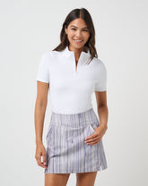 White Travis Mathew Sunfire Zip Polo