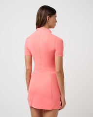 Porcelain Rose Travis Mathew Sunfire Zip Polo
