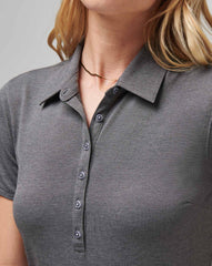 Heather Black Travis Mathew Featherweight Active Polo