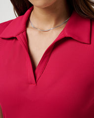 Persian Red Travis Mathew Moveknit Vneck Polo