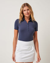 Heather Navy Blazer Travis Mathew Featherweight Active Polo