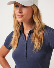 Heather Navy Blazer Travis Mathew Featherweight Active Polo