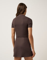 Coffee Grounds Travis Mathew Limitless Moveknit Short Sleeve Top