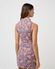 Persian Red Multi Travis Mathew Sunfire Zip Tank
