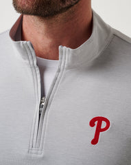 Heather Grey Travis Mathew Philadelphia Phillies Time To Tailgate Quarter Zip