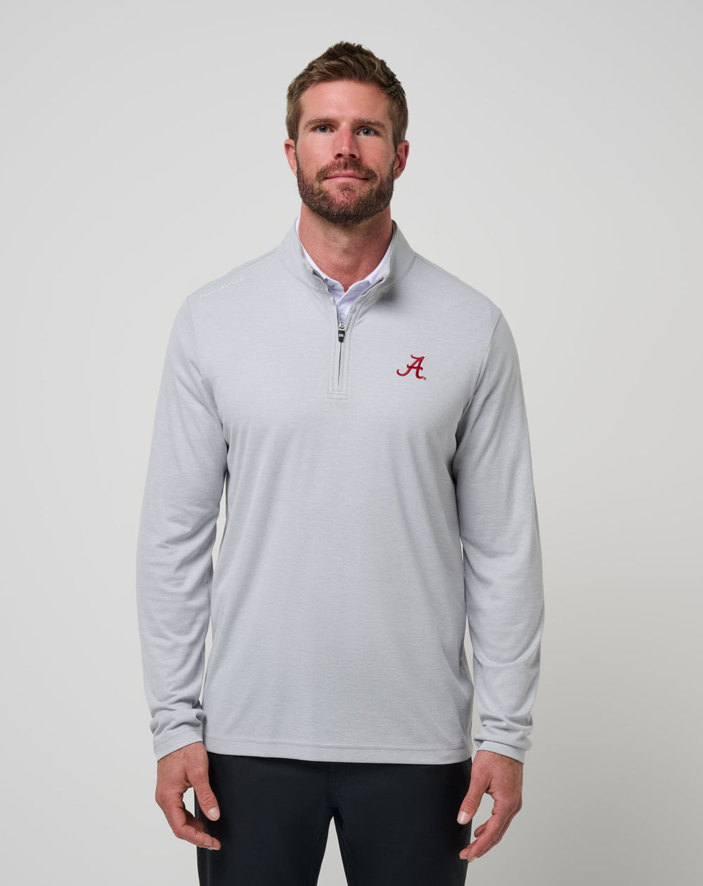 Heather Grey Travis Mathew Alabama Time To Tailgate Quarter Zip