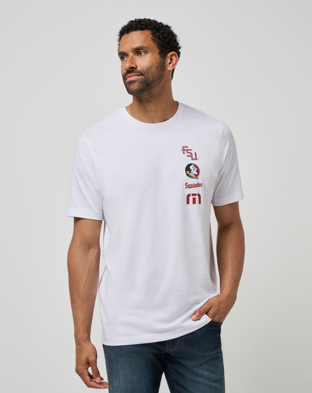 White Travis Mathew FSU Playoffs 2.0 Tee