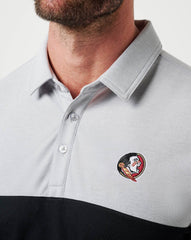 Heather Grey/Black Travis Mathew FSU Drop Back Polo