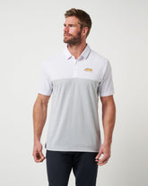 White/Heather Grey Travis Mathew LSU Drop Back Polo
