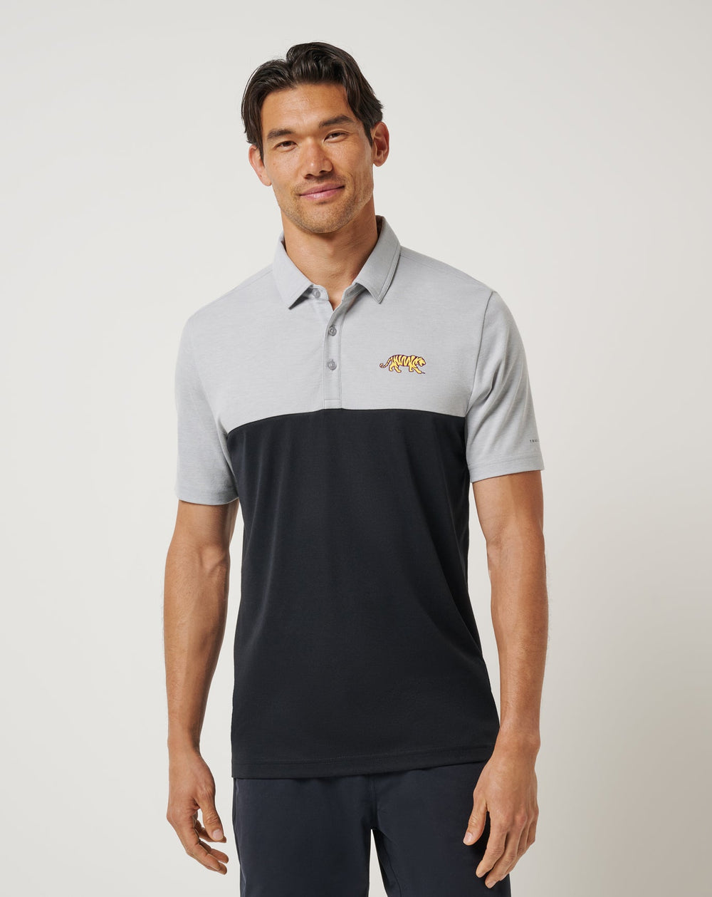 Heather Grey/Black Travis Mathew LSU Drop Back Polo