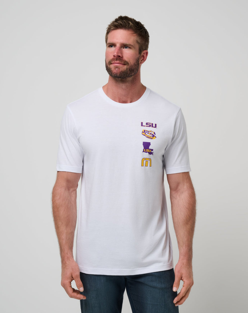 White Travis Mathew LSU Playoffs 2.0 Tee